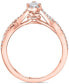 Фото #8 товара Diamond Pear Twist Engagement Ring (1/2 ct. t.w.) in 14k White, Yellow or Rose Gold