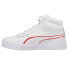 Фото #3 товара Puma Carina Mid Logo Block Womens White Sneakers Casual Shoes 386822-01