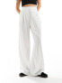 Stradiarius tailored pleat front trousers in ecru