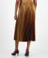 ფოტო #2 პროდუქტის Women's Satin Pleated Pull-On Skirt