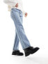 Фото #1 товара Mango straight leg jeans in light blue