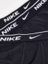 Фото #3 товара Nike 3 pack cotton stretch briefs in black
