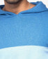 ფოტო #3 პროდუქტის Men's Basic Hooded Colorblock Midweight Sweater