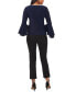 ფოტო #2 პროდუქტის Women's Embellished V-Neck Bell-Sleeve Top