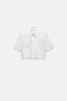 Zw collection cropped shirt with pockets