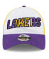 Фото #2 товара Men's White, Purple Los Angeles Lakers Back Half 9TWENTY Adjustable Hat