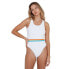 Белый купальник с высокими вырезами от Speedo - Deep U-Back White/Orange Fizz/Mango/Sky Blue/Blue Bay, UK 30 - фото #3