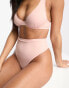 ASOS DESIGN Marina smoothing high-waist thong in pink