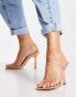 Фото #2 товара Public Desire Wide Fit Rayelle heeled sandals with square toes in beige