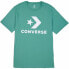 Фото #1 товара Футболка с коротким рукавом унисекс Converse Standard Fit Center Front Large Зеленый