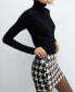 Women's Hounds Tooth Sequin Skirt