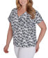 Plus Size Printed Essentials Short Sleeve Top