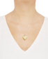 ფოტო #4 პროდუქტის Diamond Accent Heart Locket 18" Pendant Necklace in 10k Gold