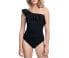 Фото #1 товара Profile by Gottex 299603 Women's Ruffle Shoulder One Piece Swimsuit Size 10