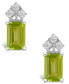 Фото #3 товара Peridot (1-3/8 ct. t.w.) and Diamond (1/8 ct. t.w.) Stud Earrings in 14K Yellow Gold or 14K White Gold