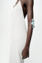 Фото #8 товара Платье со складками и горловиной халтер ZARA