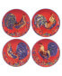 Morning Rooster Set of 4 Salad Plates