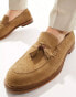 Walk London Putney Tassel Loafers In Tan Suede Бежевый, 43 - фото #3