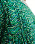 Фото #6 товара ASOS DESIGN oversized knitted chunky rib jumper with distressing in green twist