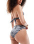 Фото #3 товара Reclaimed Vintage bikini bottom in black and white gingham