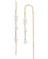 ფოტო #1 პროდუქტის Cultured Freshwater Pearl (3mm) Pull-Through Threader Earrings in 14k Gold