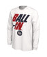 Men's White Gonzaga Bulldogs Ball In Bench Long Sleeve T-shirt