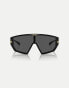 Фото #3 товара Versace ve4461 irregular sunglasses in black with grey lens in black