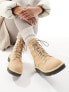 Sorel Hi-Line lace up boots in camel Бронзовый, 36 - фото #7