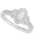 ფოტო #1 პროდუქტის Diamond Marquise Halo Engagement Ring (1/2 ct. t.w.) in 14k White Gold