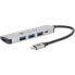Фото #2 товара Techly IUSB31C-HUB4TLY - USB 3.2 Gen 1 (3.1 Gen 1) Type-C - USB 3.2 Gen 1 (3.1 Gen 1) Type-A - 5000 Mbit/s - Silver - Aluminium - 60 W