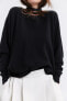 Фото #4 товара Plain 100% wool v-neck sweater