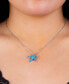 ფოტო #2 პროდუქტის Crystal Starfish Pendant 16+2" Extender Chain In Silver Plated