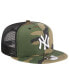 Фото #4 товара Men's Camo New York Yankees Woodland Camo Trucker 9FIFTY Snapback Hat