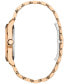 ფოტო #2 პროდუქტის Eco-Drive Women's Arezzo Rose Gold-Tone Stainless Steel Bracelet Watch 35mm