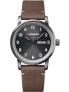 Мужские наручные часы с коричневым кожаным ремешком Wenger 01.1541.122 Attitude mens 42mm 10ATM