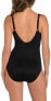 Miraclesuit Womens 174390 Network Madero One-Piece Swimsuit Black Size 8
