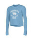 Women's Blue Kentucky Wildcats Boyfriend Cropped Long Sleeve T-shirt