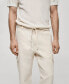 ფოტო #5 პროდუქტის Men's Corduroy Slim-Fit Drawstring Pants