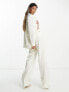 Y.A.S Bridal devore satin trouser co-ord in white