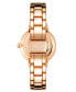 Фото #2 товара Women's Quartz Rose Gold-Tone Alloy Link Bracelet Watch, 36mm