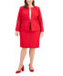 ფოტო #1 პროდუქტის Plus Size Houndstooth Pencil Skirt Suit