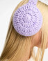 My Accessories London crochet ear muffs in lilac