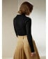 ფოტო #3 პროდუქტის Women's Ribbed Silk-Cashmere Blend Cardigan for Women