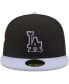 ფოტო #3 პროდუქტის Men's Black Los Angeles Dodgers Side Patch 59FIFTY Fitted Hat