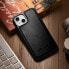 Etui pokryte naturalną skórą do iPhone 14 Plus Leather Oil Wax czarny