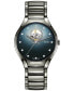ფოტო #1 პროდუქტის Unisex Swiss Automatic True Secret Diamond (1/8 ct. t.w.) Gray Ceramic Bracelet Watch 40mm