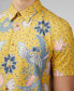 Men's Abstract Botanical Print Short Sleeve Shirt