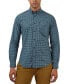 Фото #1 товара Men's Signature Gingham Long-Sleeve Button-Down Shirt