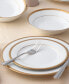 Charlotta Gold Set of 4 Dinner Plates, Service For 4