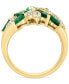 ფოტო #3 პროდუქტის EFFY® Emerald (2-3/8 ct. t.w.) & Diamond (1/3 ct. t.w.) Cluster Ring in 14k Gold